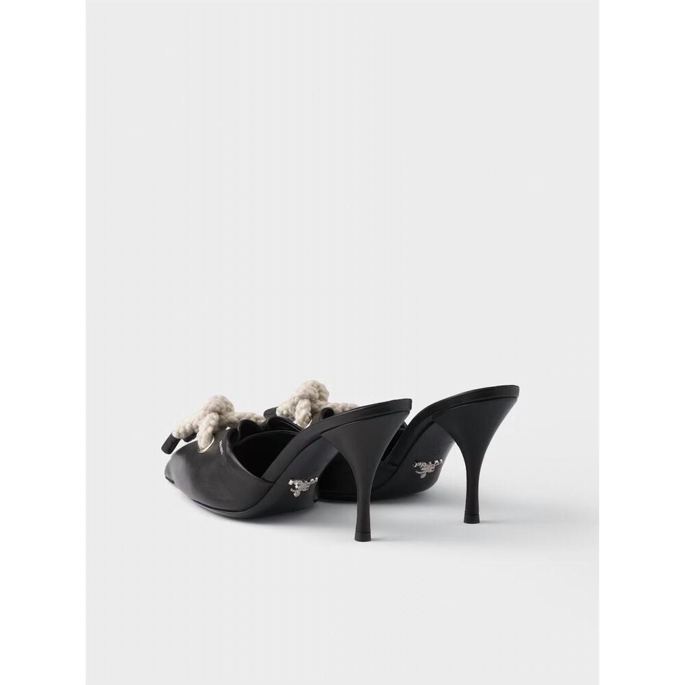 NEW PRADA women's rope detail sandals in black - Picture 5 of 7